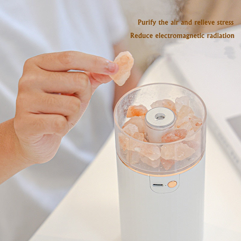 Crystal Salt Stone Aromatherapy Diffuser with LED Lamp