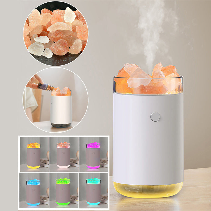 Crystal Salt Stone Aromatherapy Diffuser with LED Lamp