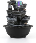 LED Indoor Tabletop Waterfall Fountain for Relaxation and Serenity