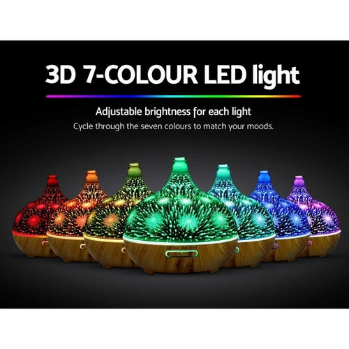 DEVANTI Aroma Aromatherapy Diffuser 3D LED Night Light Firework Air
