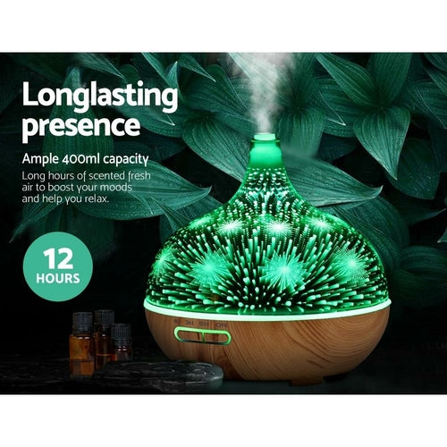 DEVANTI Aroma Aromatherapy Diffuser 3D LED Night Light Firework Air