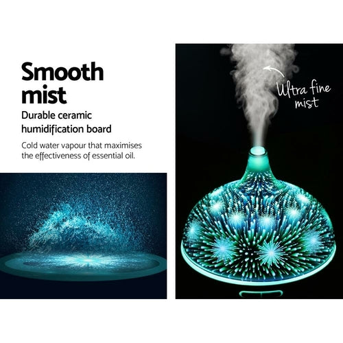 DEVANTI Aroma Aromatherapy Diffuser 3D LED Night Light Firework Air