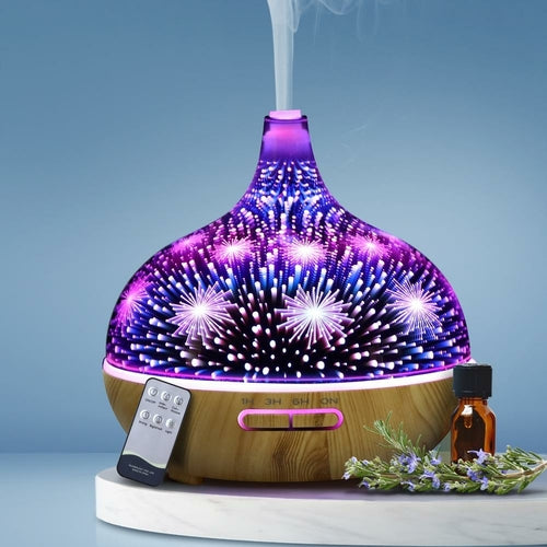DEVANTI Aroma Aromatherapy Diffuser 3D LED Night Light Firework Air
