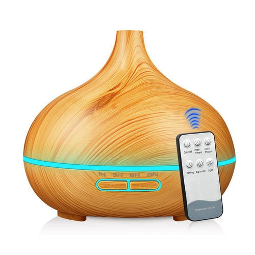 550ml Wood Grain Aroma Humidifier & Essential Oil Diffuser