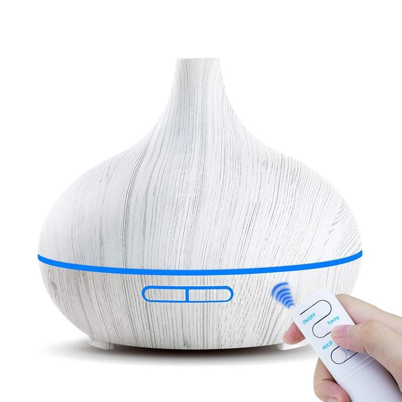 550ml Wood Grain Aroma Humidifier & Essential Oil Diffuser
