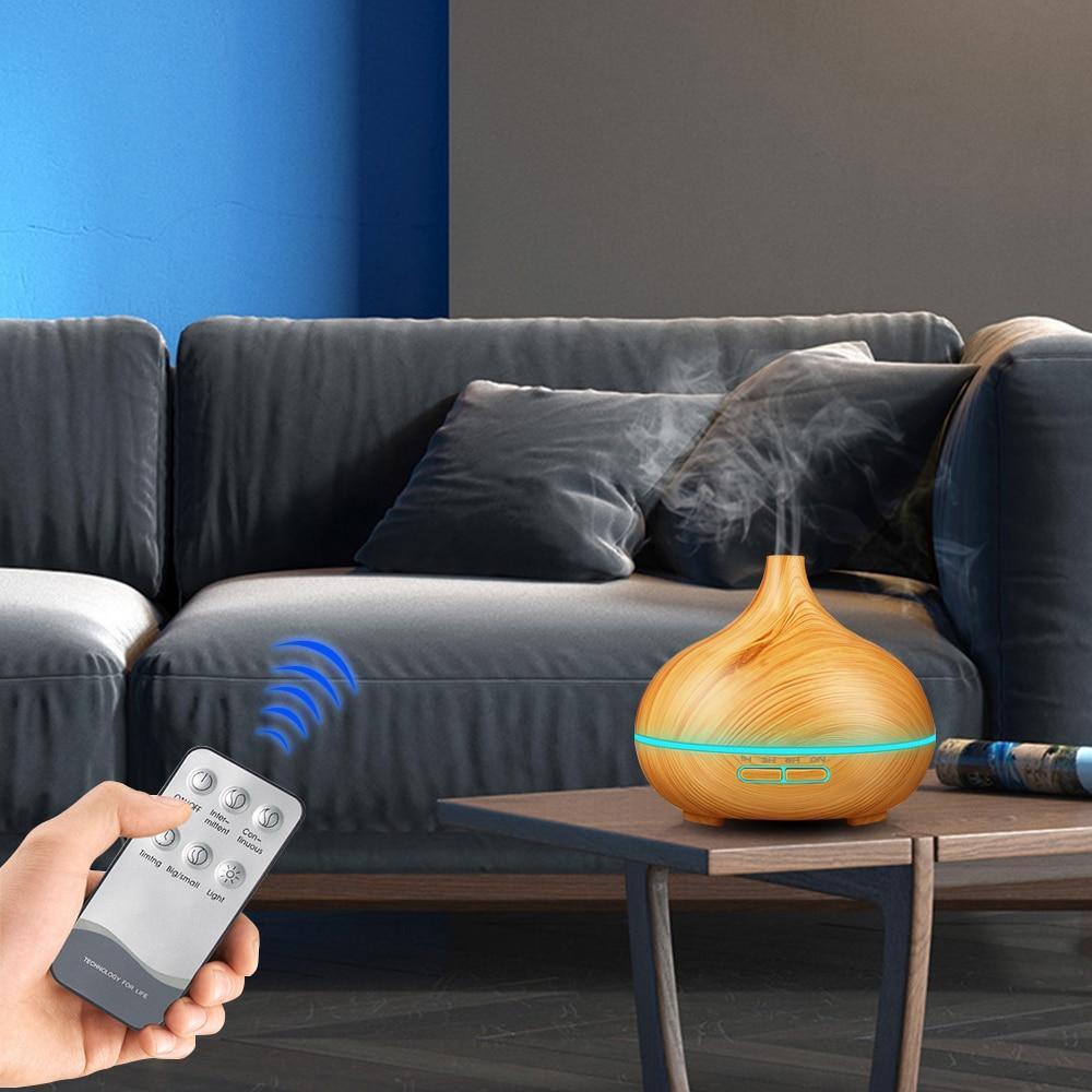550ml Wood Grain Aroma Humidifier & Essential Oil Diffuser