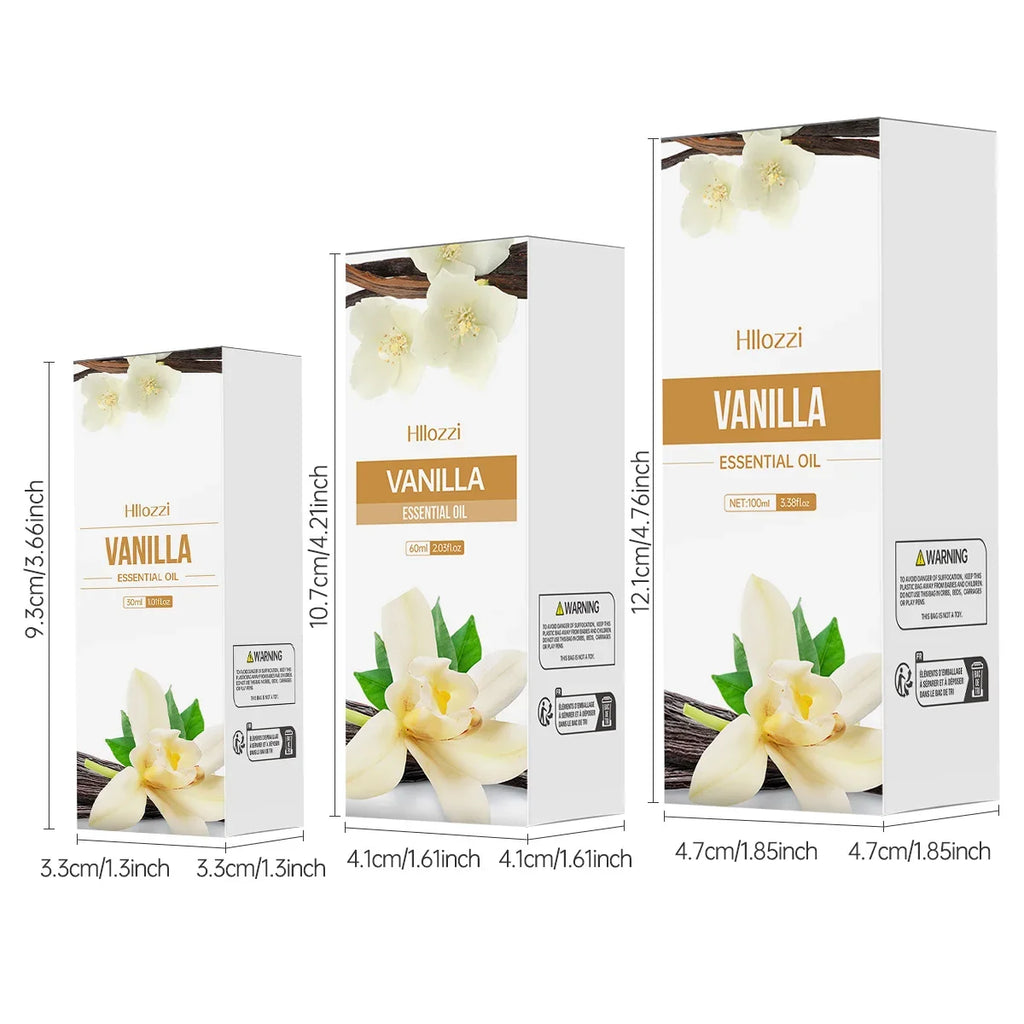 Vanilla Plant Extract Aromatherapy Essential Oil Face Body Diffuser Humidifier Massage, Shower, Manicure, Hair Care
