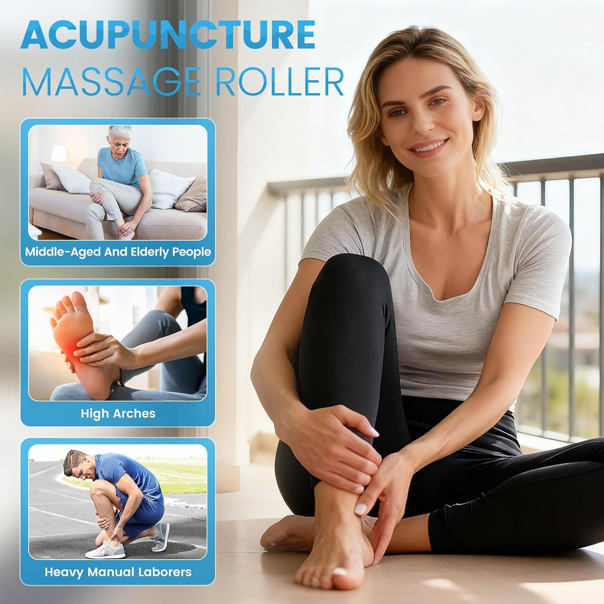 Ultimate Plantar Fasciitis Relief Foot Roller Massager with Cold Therapy & Reflexology
