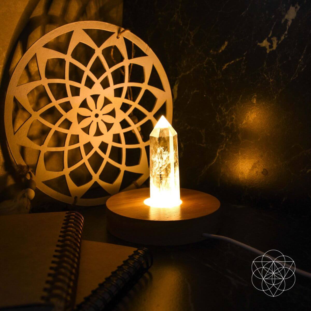 Clear Quartz Healing Lamp