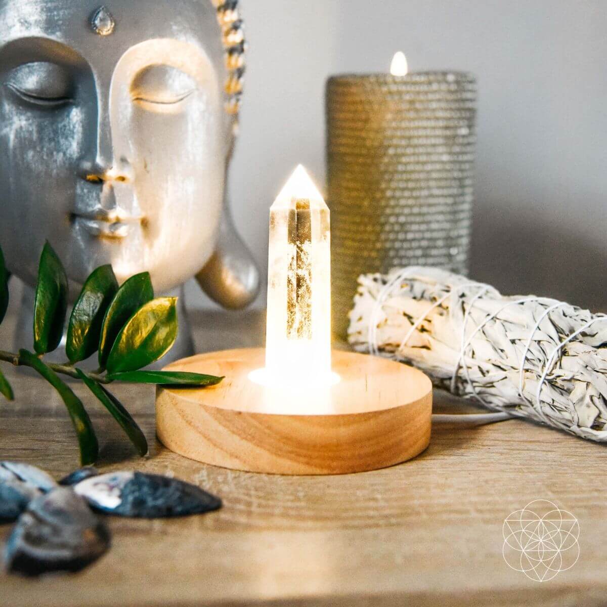 Clear Quartz Healing Lamp